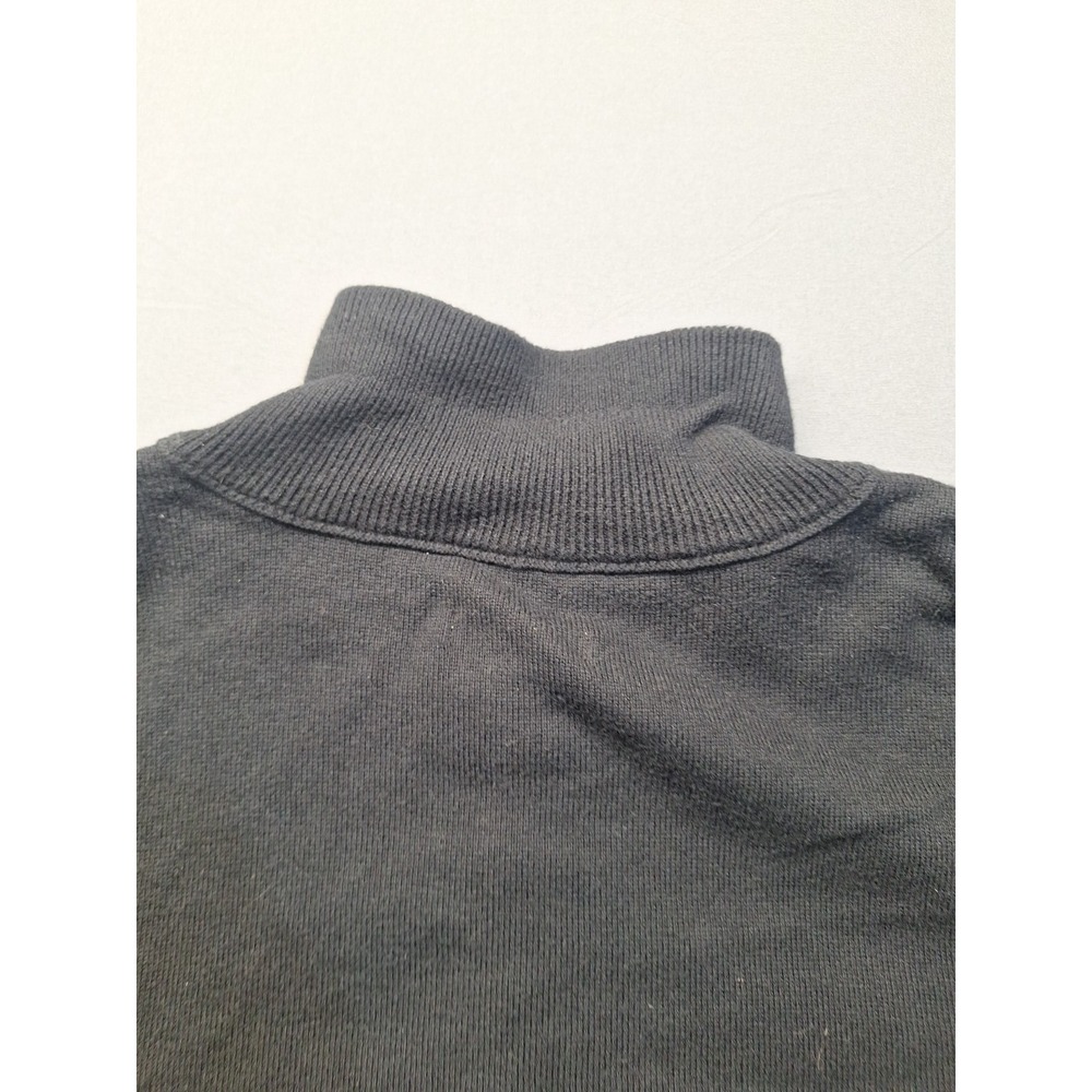 Carbon 2 Cobalt Sweater Mens XL Black Cotton Cashmere 1/4 Button Casual Preppy - Picture 10 of 10